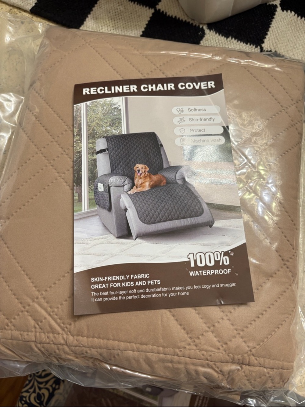 Recliner Chair Cover - Beige - Unbranded NEW IN PACKAGE